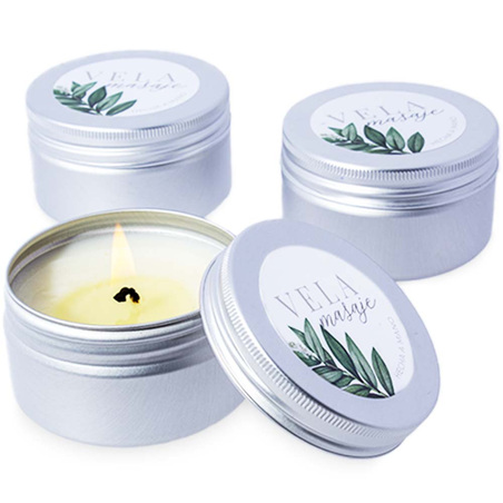 Stickers for making natural massage candles