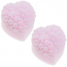 Mold 2 hearts with roses Mold 2 hearts with roses