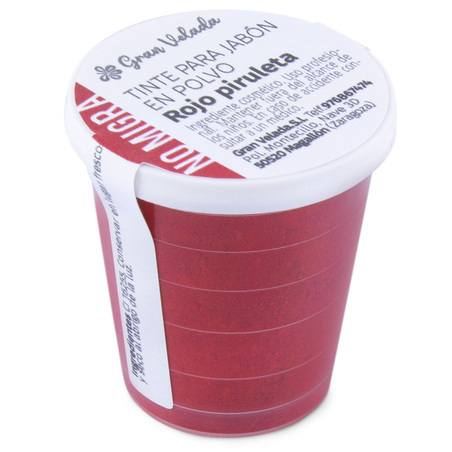 Red lollipop soap dye that does not migrate