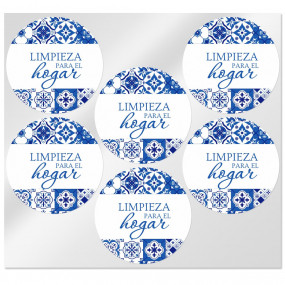 Round household cleaning stickers Round household cleaning stickers