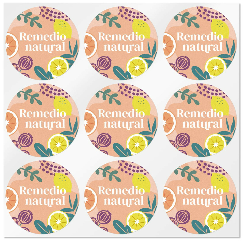Organic stickers for natural remedy