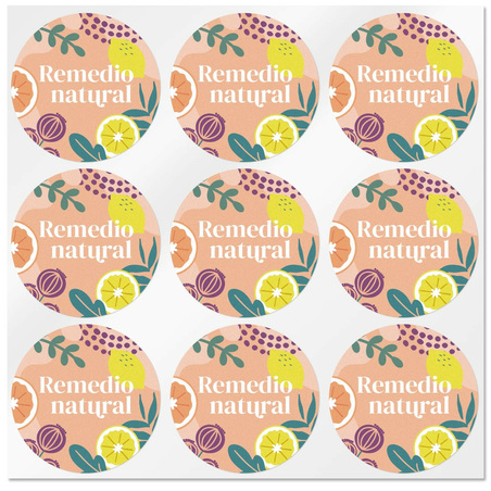Organic stickers for natural remedy