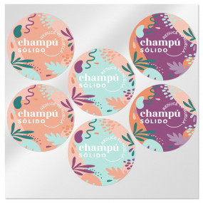 Solid shampoo stickers Solid shampoo stickers