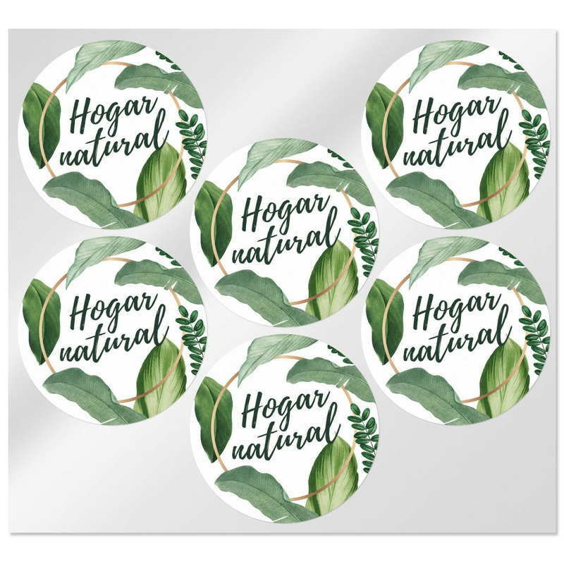Round stickers natural home
