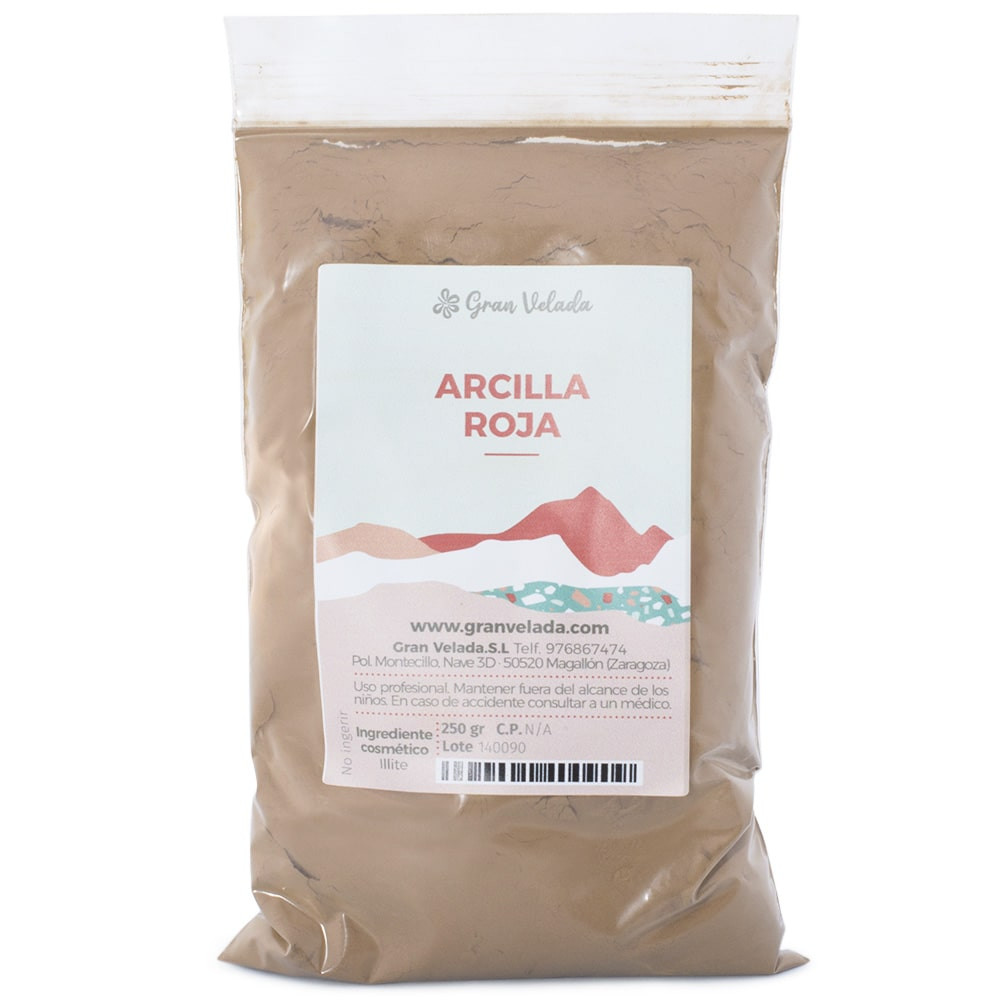 Arcilla roja para cosmetica. Venta online.