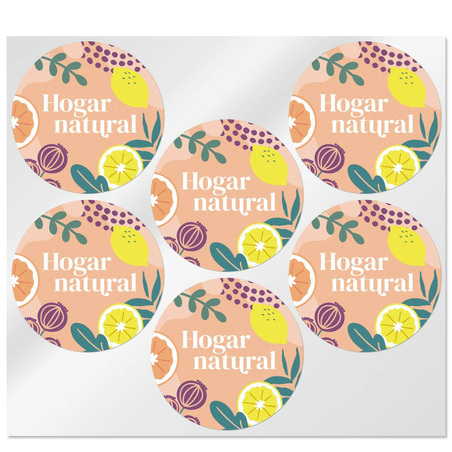 Round stickers organic natural home