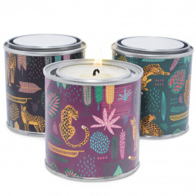 Tropical glam candlestickers in a can