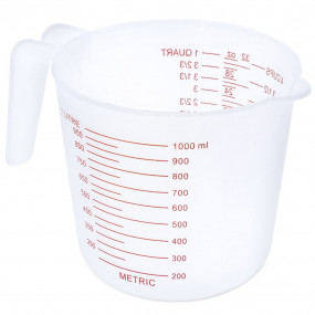 Plastic measuring jug