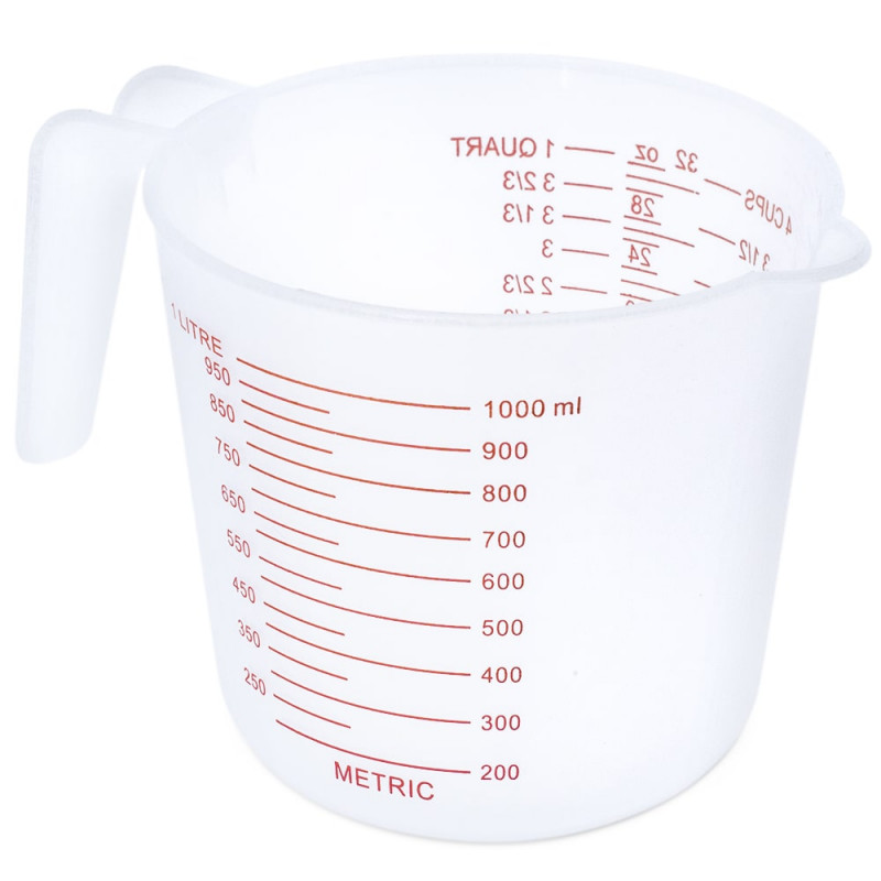 Plastic measuring jug