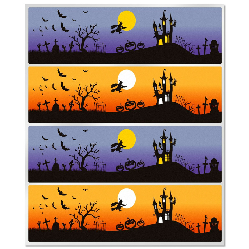 Halloween stickers for polycarbonate cups