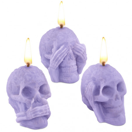 Mold 3 wise skulls to make candles