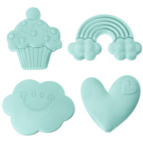 Molde nube, arcoíris, corazón y cupcake Molde nube, arcoíris, corazón y cupcake