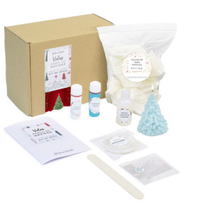 Kit how to make 5 Christmas tree candles. materials and instructions Kit how to make 5 Christmas tree candles. materials and instructions