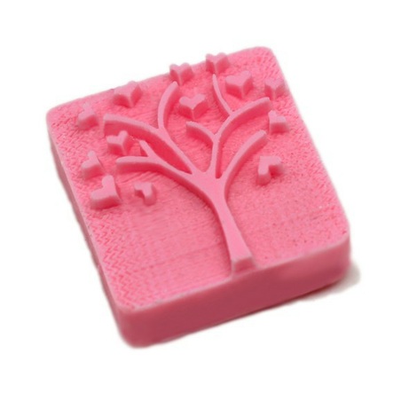 Tree seal with hearts for soap