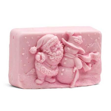 Molde papa noel y muñeco de nieve para jabones