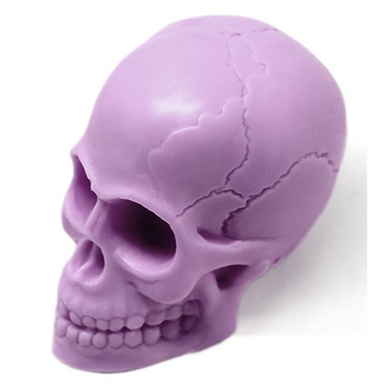 Glycerin soap shaped like a skull