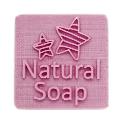 Natural soap seal with stars