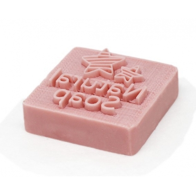 Seal for natural soap soap with stars