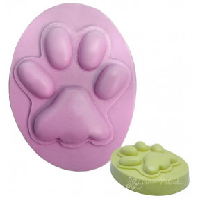 Molde para hacer jabón Huella de gato