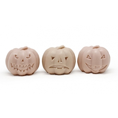 Halloween pumpkins, candle pan 3 buddy pumpkins