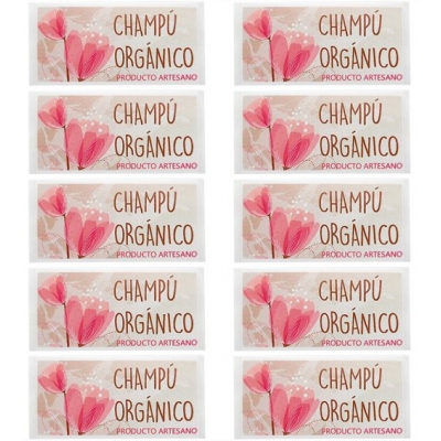 Artisan organic shampoo stickers