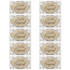 Body lotion stickers