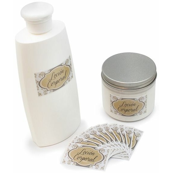 Body lotion stickers for cosmetics