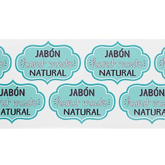 Pegatinas jabon natural para packaging