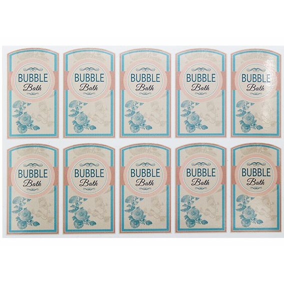 Bubble bath stickers