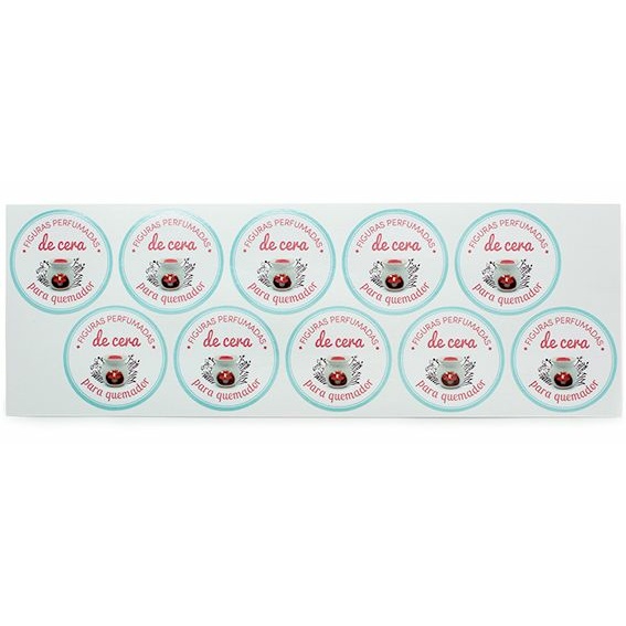 Round stickers for scented wax