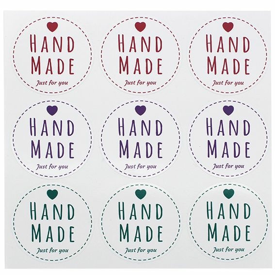 Large colored hand made stickers