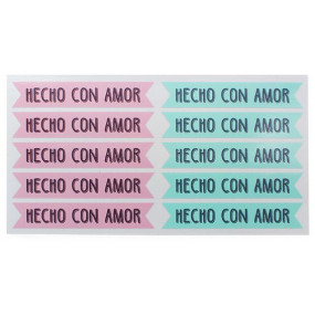Stickers banderin hecho con amor Stickers banderin hecho con amor
