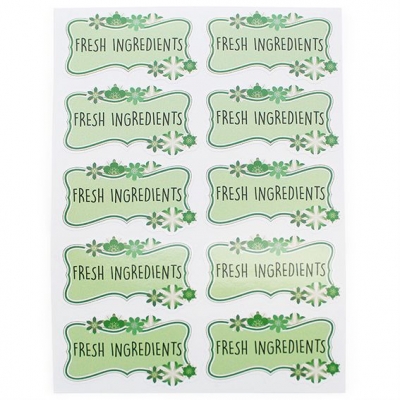 Fresh ingredients stickers