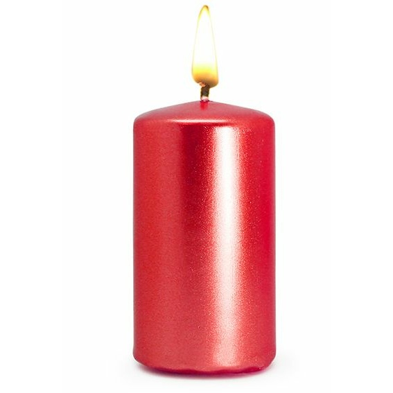 Special varnish candles, metallic red.