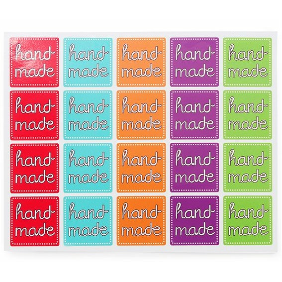 Multicolored hand made stickers