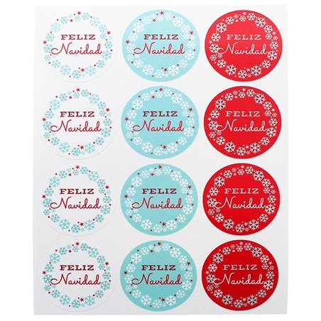 Christmas stickers snowflakes