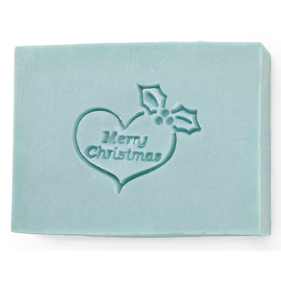 Seal for heart and holly soap