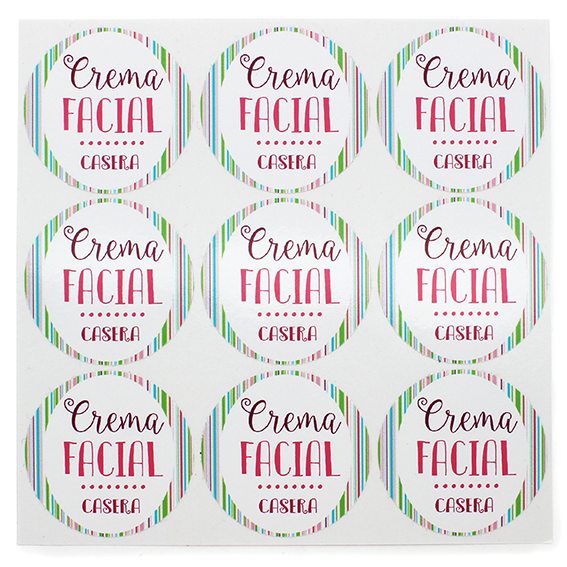 Stickers for face cream