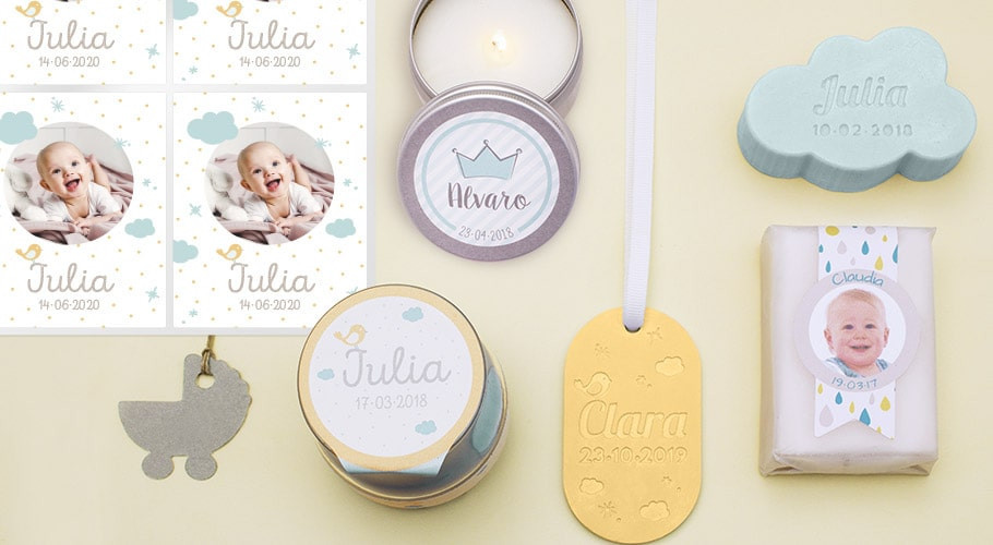 Personalized baptism stickers